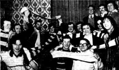 Group of customers of the Cross Bar Gallowgate 1978